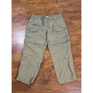 Columbia PFG Pants Mens 2XL Olive Convertible Omni-Shade Hiking Outdoor Zip Off